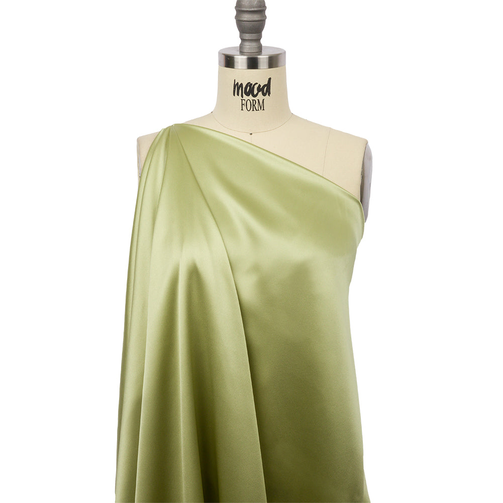 Stretch Silk Charmeuse - Nile Green - Premium Collection - Drape Stretch Silk Charmeuse - Nile Green - Premium Collection - Drape