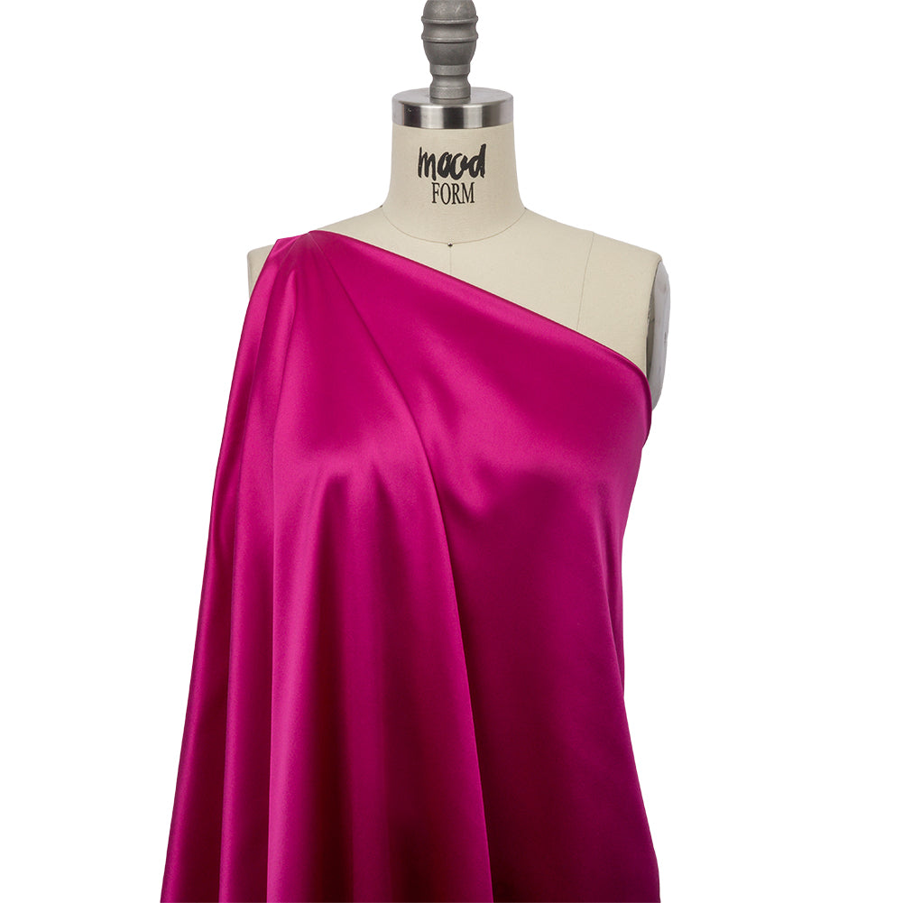 Stretch Silk Charmeuse - Magenta Haze - Premium Collection Detail Stretch Silk Charmeuse - Magenta Haze - Premium Collection Detail