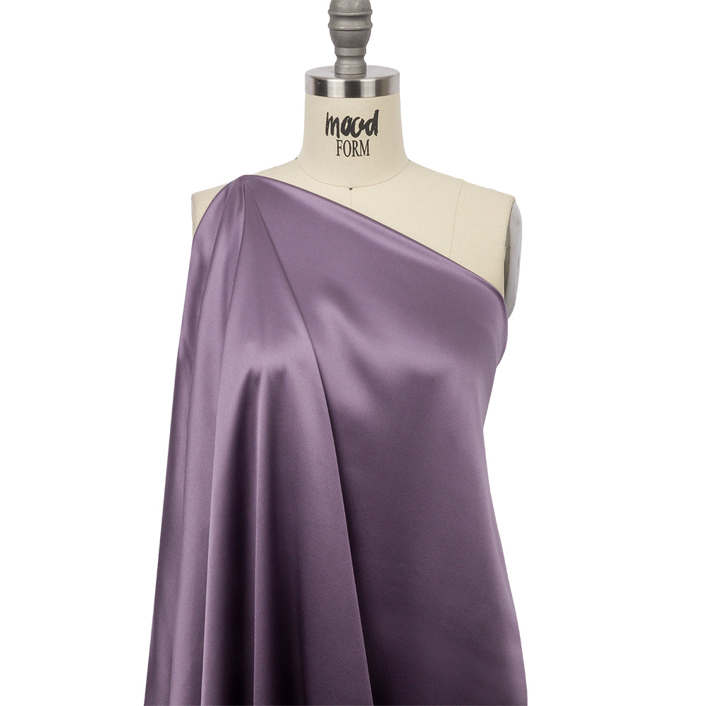 Stretch Silk Charmeuse - Dusk Mauve - Premium Collection - Drape Stretch Silk Charmeuse - Dusk Mauve - Premium Collection - Drape