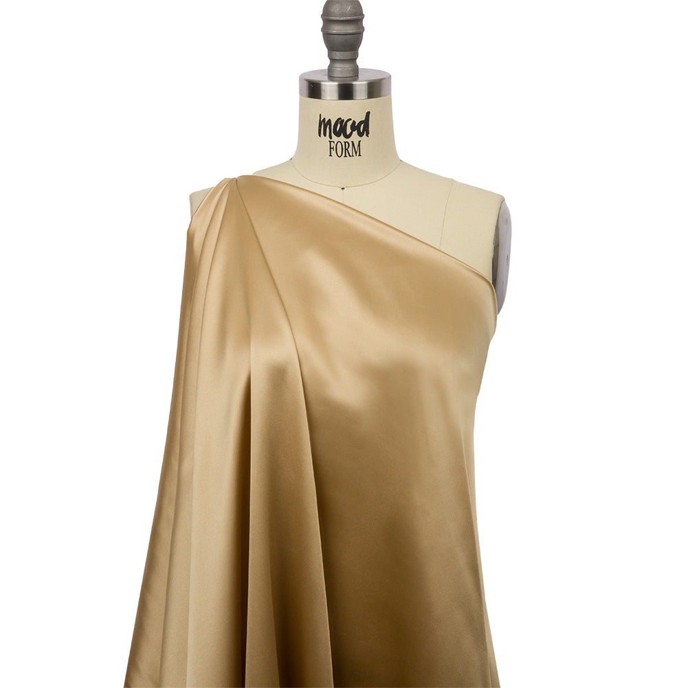 Stretch Silk Charmeuse - Latte - Premium Collection - Drape Stretch Silk Charmeuse - Latte - Premium Collection - Drape