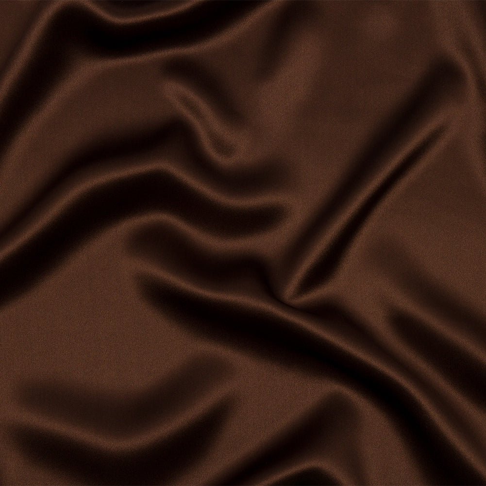 Stretch Silk Charmeuse - Chocolate - Premium Collection Stretch Silk Charmeuse - Chocolate - Premium Collection
