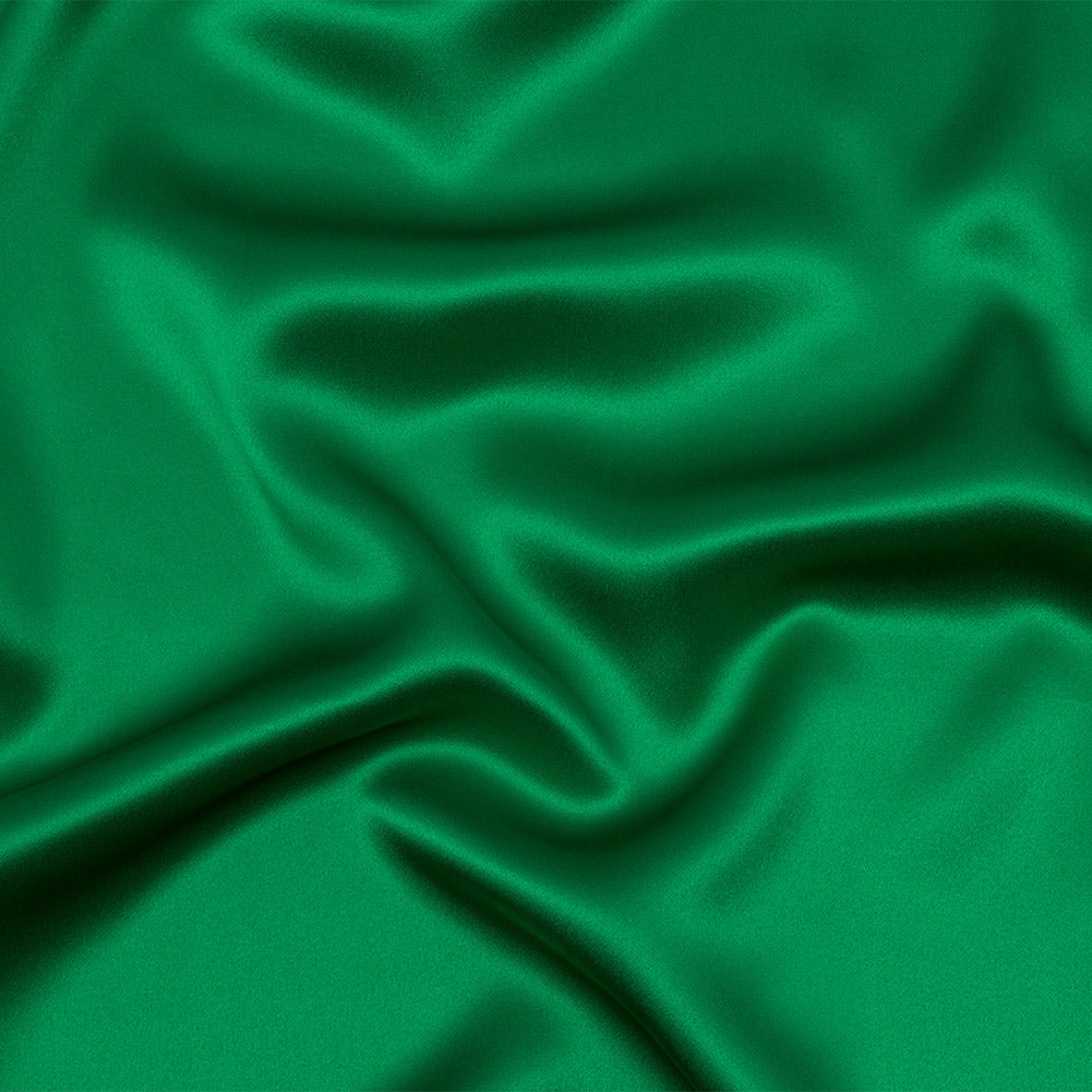 Stretch Silk Charmeuse - Kelly Green - Premium Collection Stretch Silk Charmeuse - Kelly Green - Premium Collection
