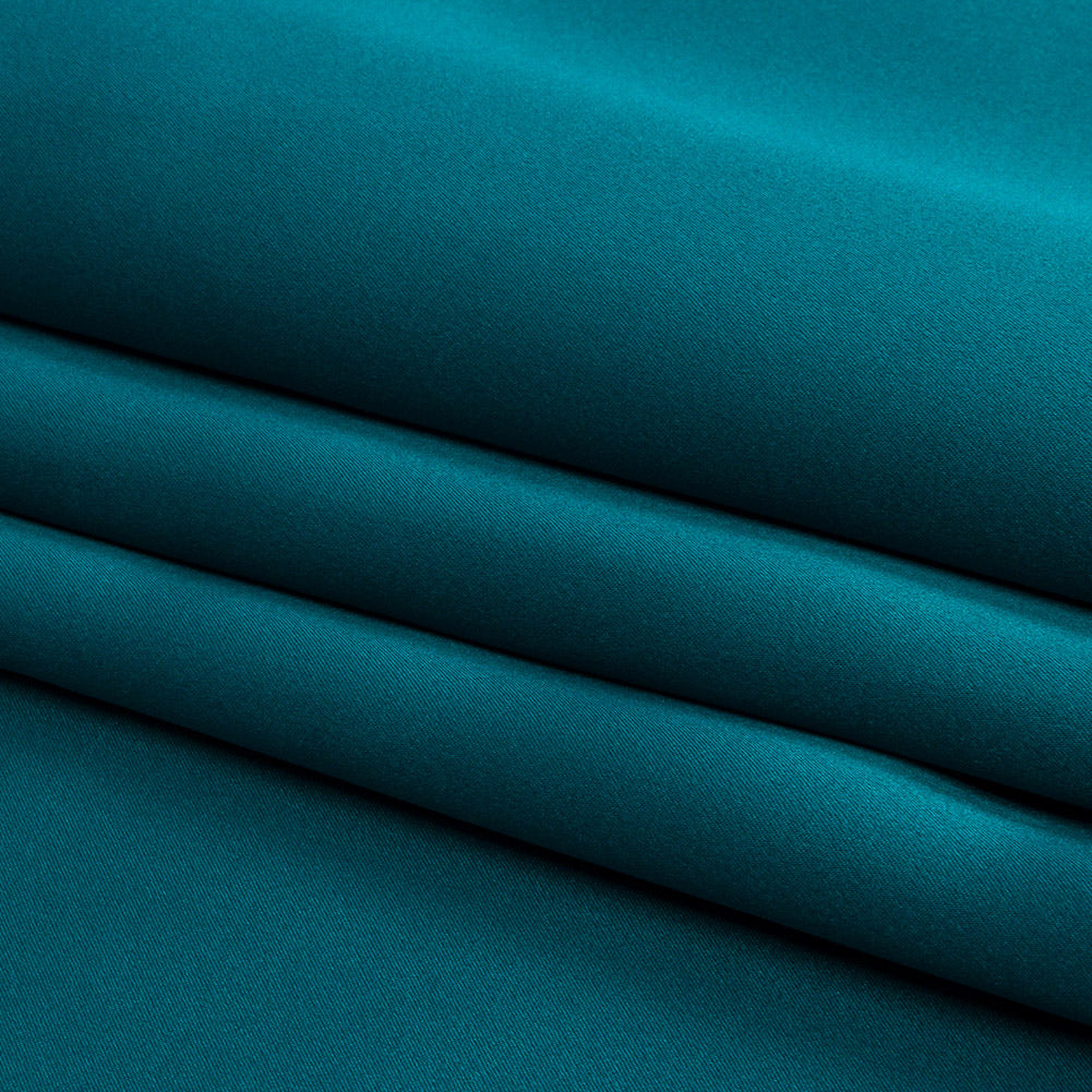 Stretch Silk Charmeuse - Deep Teal - Premium Collection - Folded Stretch Silk Charmeuse - Deep Teal - Premium Collection - Folded