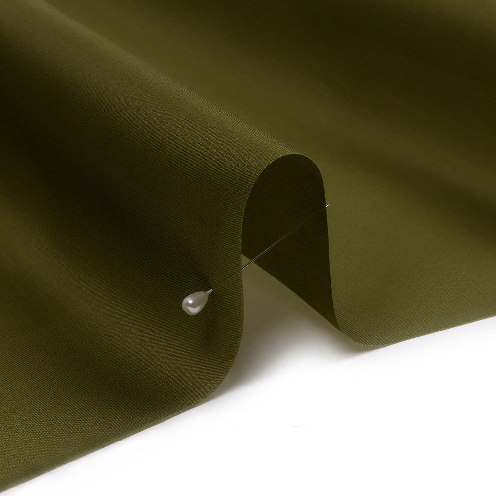 Silk Satin-Face Organza 54" - Olive Green - Premium Collection - Detail Silk Satin-Face Organza 54" - Olive Green - Premium Collection - Detail