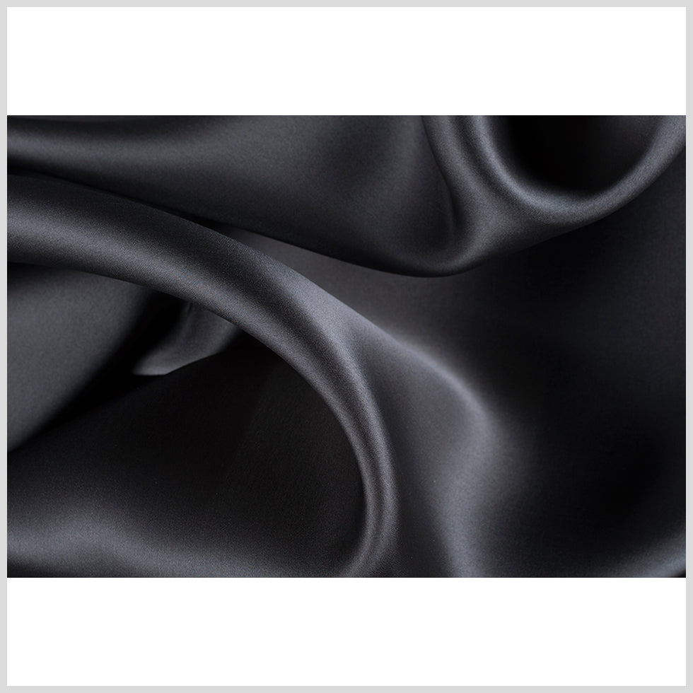 Silk Satin-Face Organza 54" - Deep Charcoal - Premium Collection - Full Silk Satin-Face Organza 54" - Deep Charcoal - Premium Collection - Full
