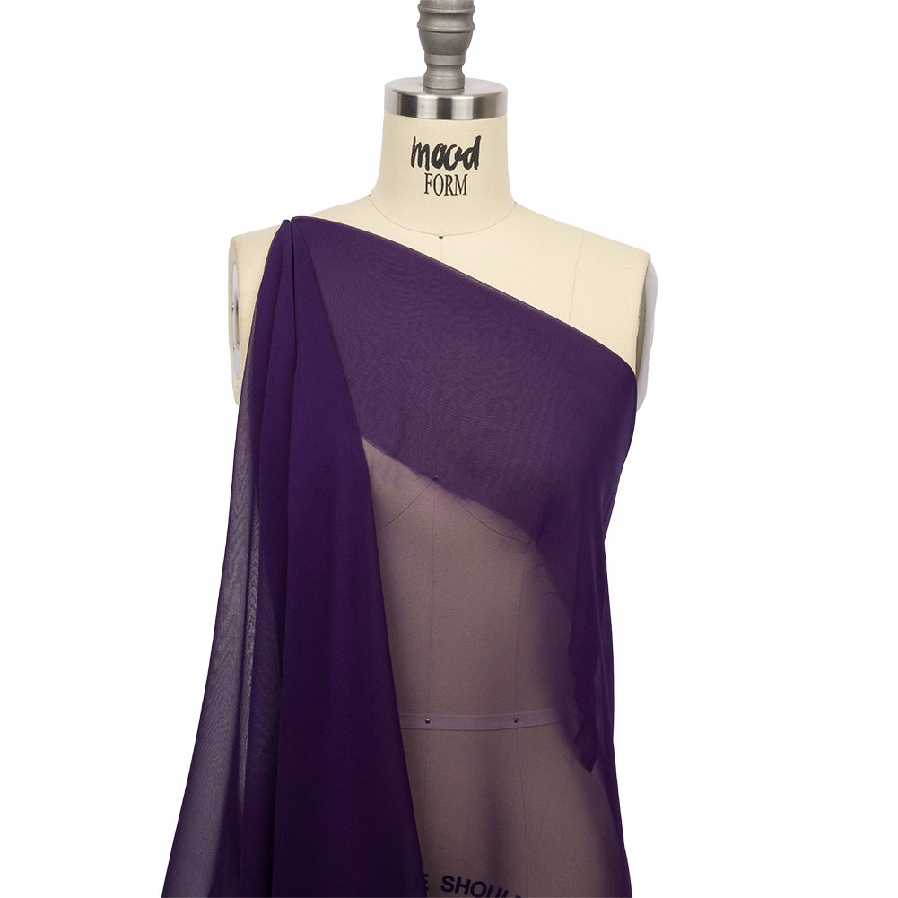 Silk Chiffon 44" - Grape - Premium Collection - Drape Silk Chiffon 44" - Grape - Premium Collection - Drape