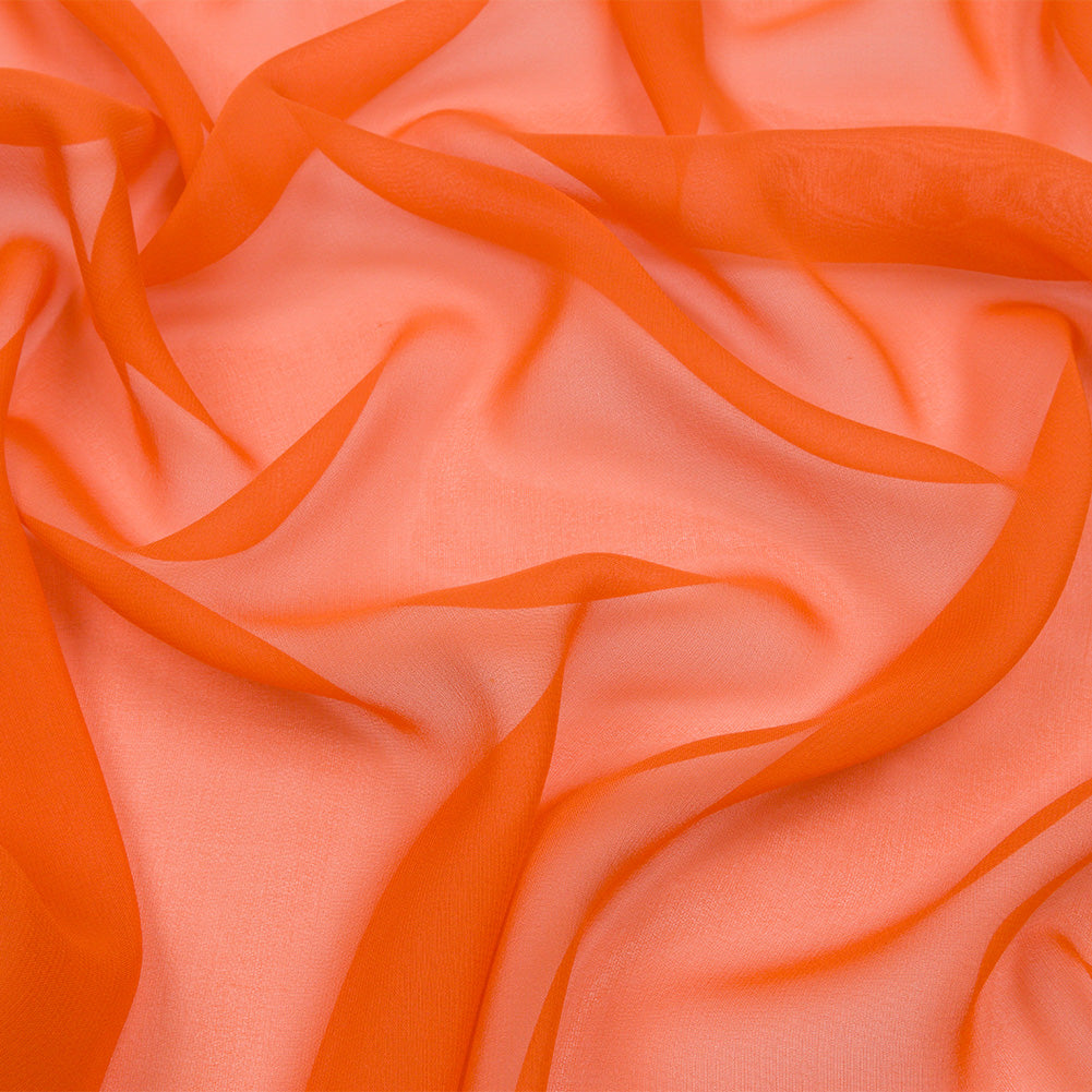 Silk Chiffon 44" - Burnt Orange - Premium Collection Silk Chiffon 44" - Burnt Orange - Premium Collection