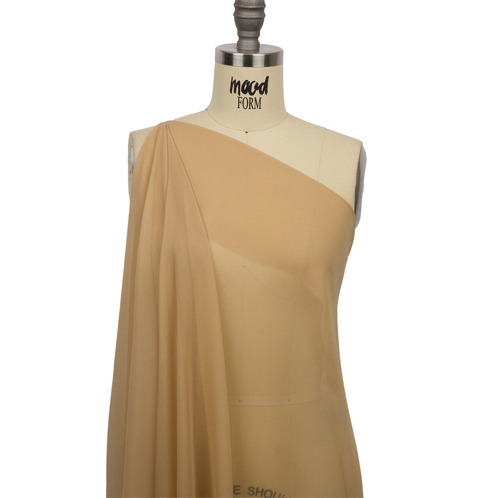 Silk Chiffon 44" - Latte - Premium Collection - Drape Silk Chiffon 44" - Latte - Premium Collection - Drape
