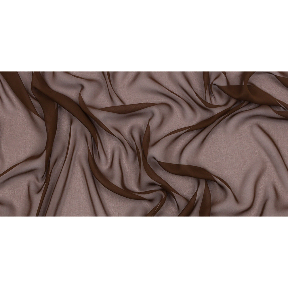 Silk Chiffon 44" - Chocolate - Premium Collection - Full Silk Chiffon 44" - Chocolate - Premium Collection - Full