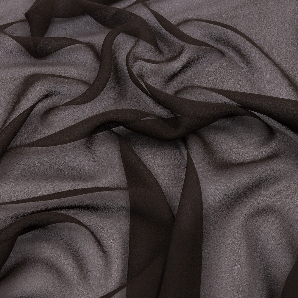 Silk Chiffon 54" - Deep Charcoal - Premium Collection Silk Chiffon 54" - Deep Charcoal - Premium Collection