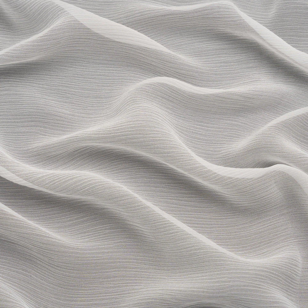 Crinkled Silk Chiffon - Whisper White - Premium Collection Crinkled Silk Chiffon - Whisper White - Premium Collection