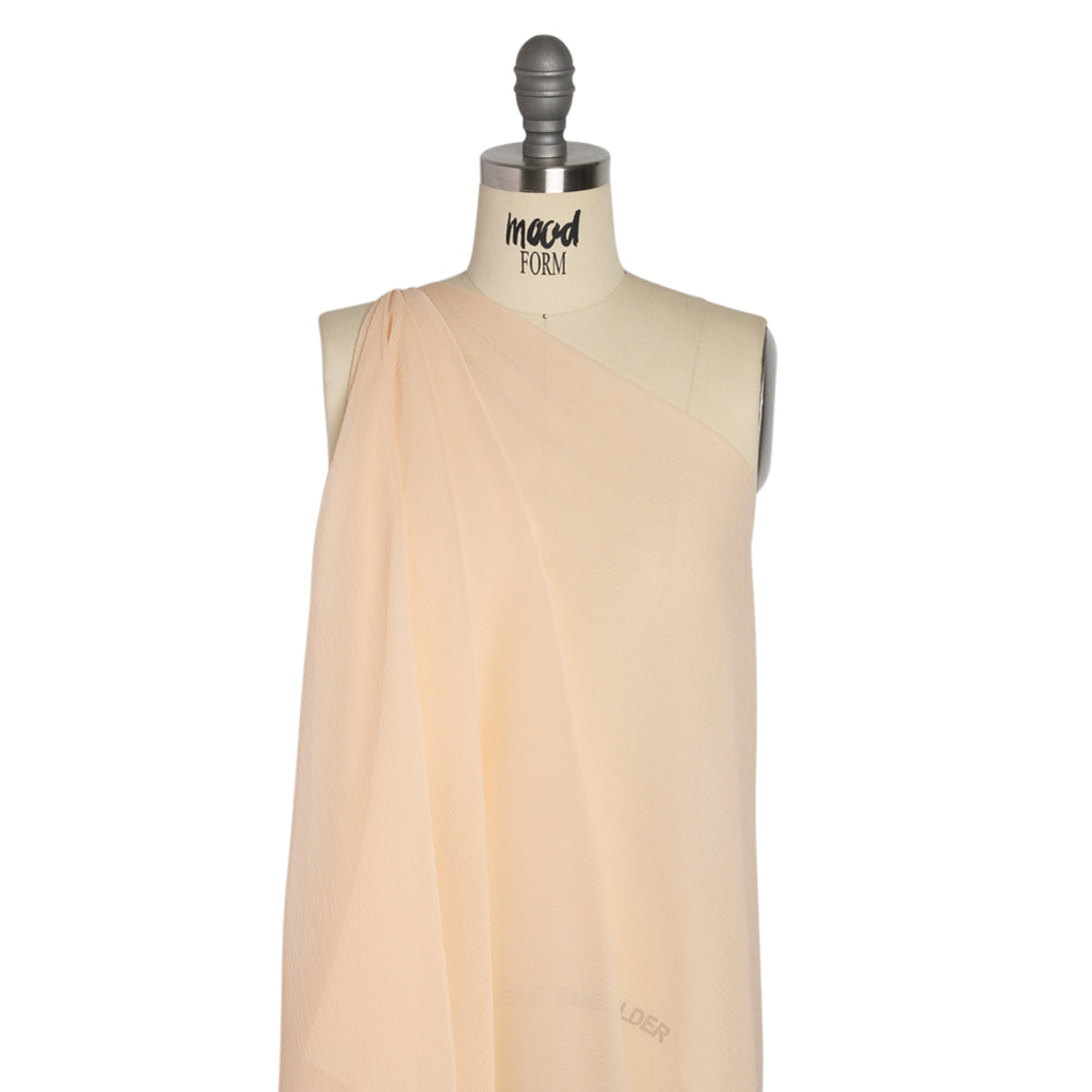 Crinkled Silk Chiffon - Bellini - Premium Collection - Drape Crinkled Silk Chiffon - Bellini - Premium Collection - Drape