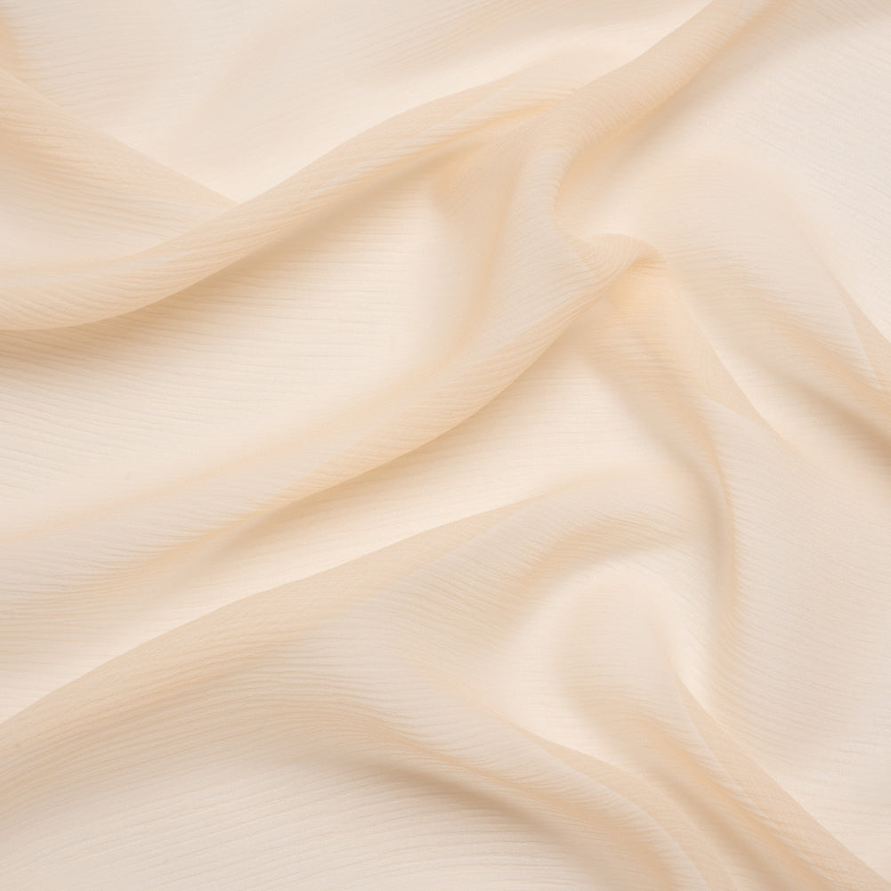 Crinkled Silk Chiffon - Bellini - Premium Collection Crinkled Silk Chiffon - Bellini - Premium Collection