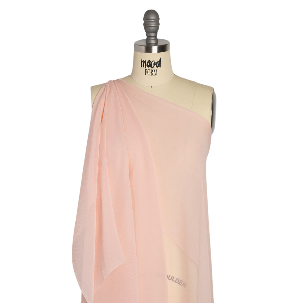 Crinkled Silk Chiffon - Veiled Rose - Premium Collection - Drape Crinkled Silk Chiffon - Veiled Rose - Premium Collection - Drape
