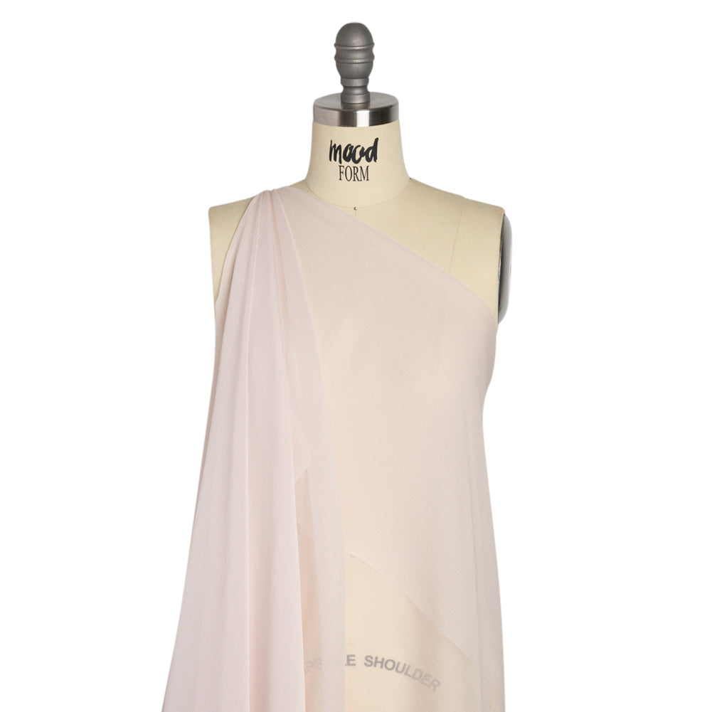 Crinkled Silk Chiffon - Cradle Pink - Premium Collection - Drape Crinkled Silk Chiffon - Cradle Pink - Premium Collection - Drape