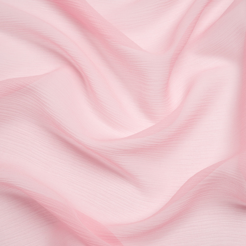 Crinkled Silk Chiffon - Candy Pink - Premium Collection Crinkled Silk Chiffon - Candy Pink - Premium Collection