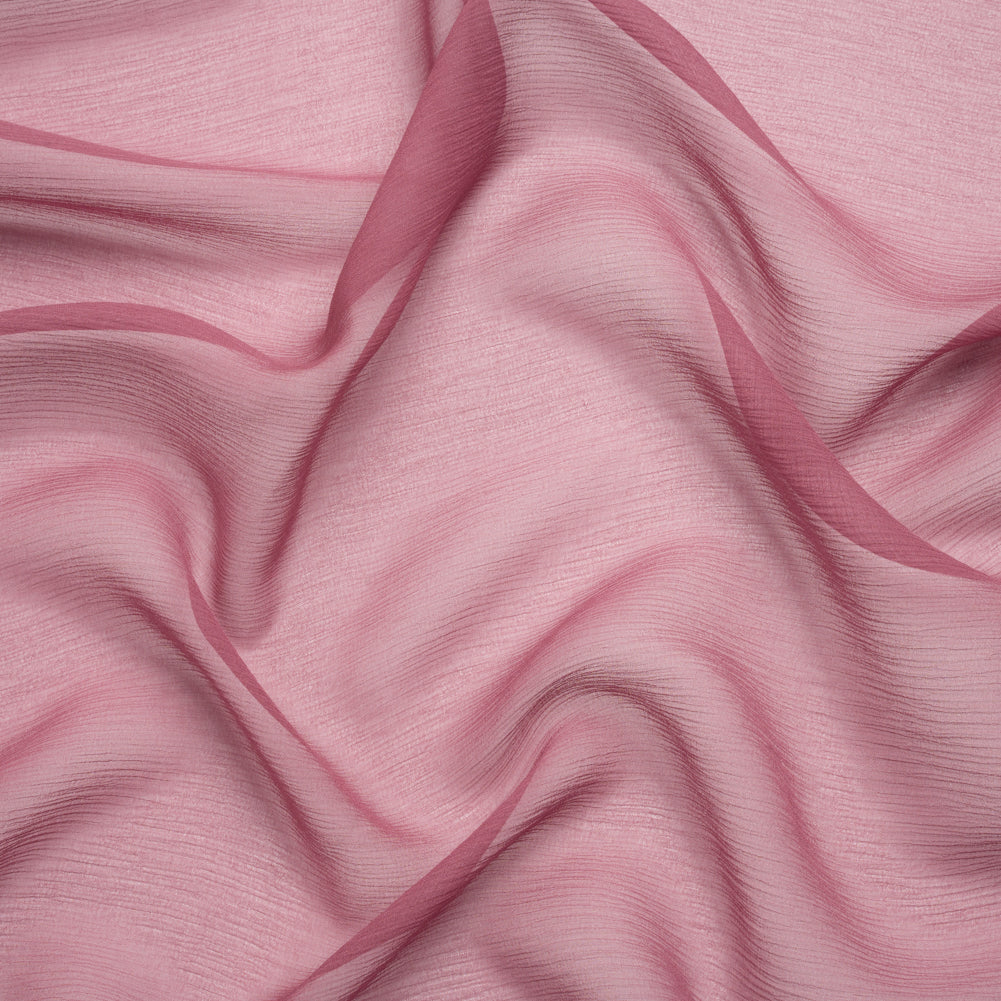 Crinkled Silk Chiffon - Crushed Berry - Premium Collection Crinkled Silk Chiffon - Crushed Berry - Premium Collection