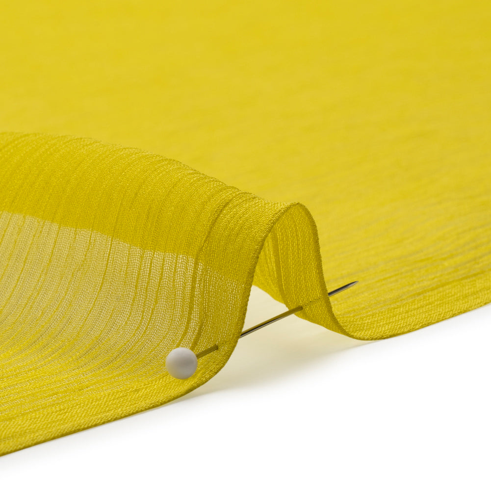 Crinkled Silk Chiffon - Warm Olive - Premium Collection - Detail Crinkled Silk Chiffon - Warm Olive - Premium Collection - Detail