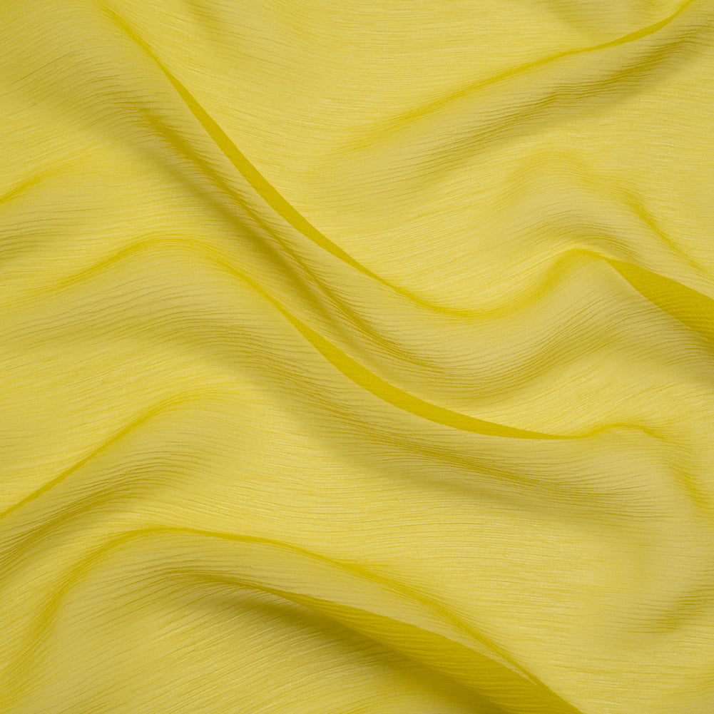 Crinkled Silk Chiffon - Warm Olive - Premium Collection Crinkled Silk Chiffon - Warm Olive - Premium Collection
