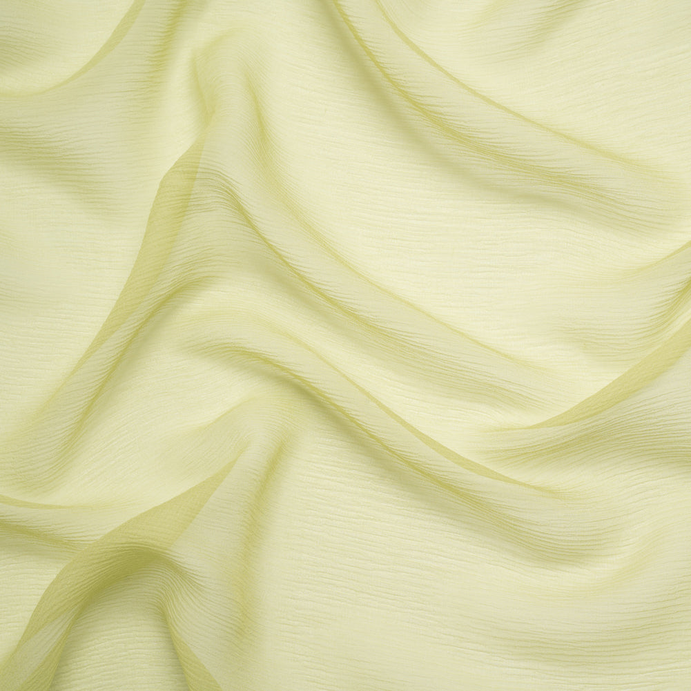 Crinkled Silk Chiffon - Nile Green - Premium Collection Crinkled Silk Chiffon - Nile Green - Premium Collection
