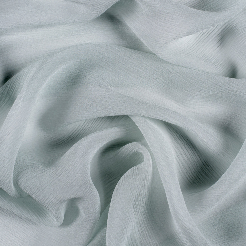 Crinkled Silk Chiffon - Morning Mist - Premium Collection Crinkled Silk Chiffon - Morning Mist - Premium Collection