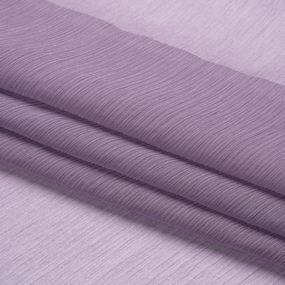Crinkled Silk Chiffon - Dusk Mauve - Premium Collection - Folded Crinkled Silk Chiffon - Dusk Mauve - Premium Collection - Folded