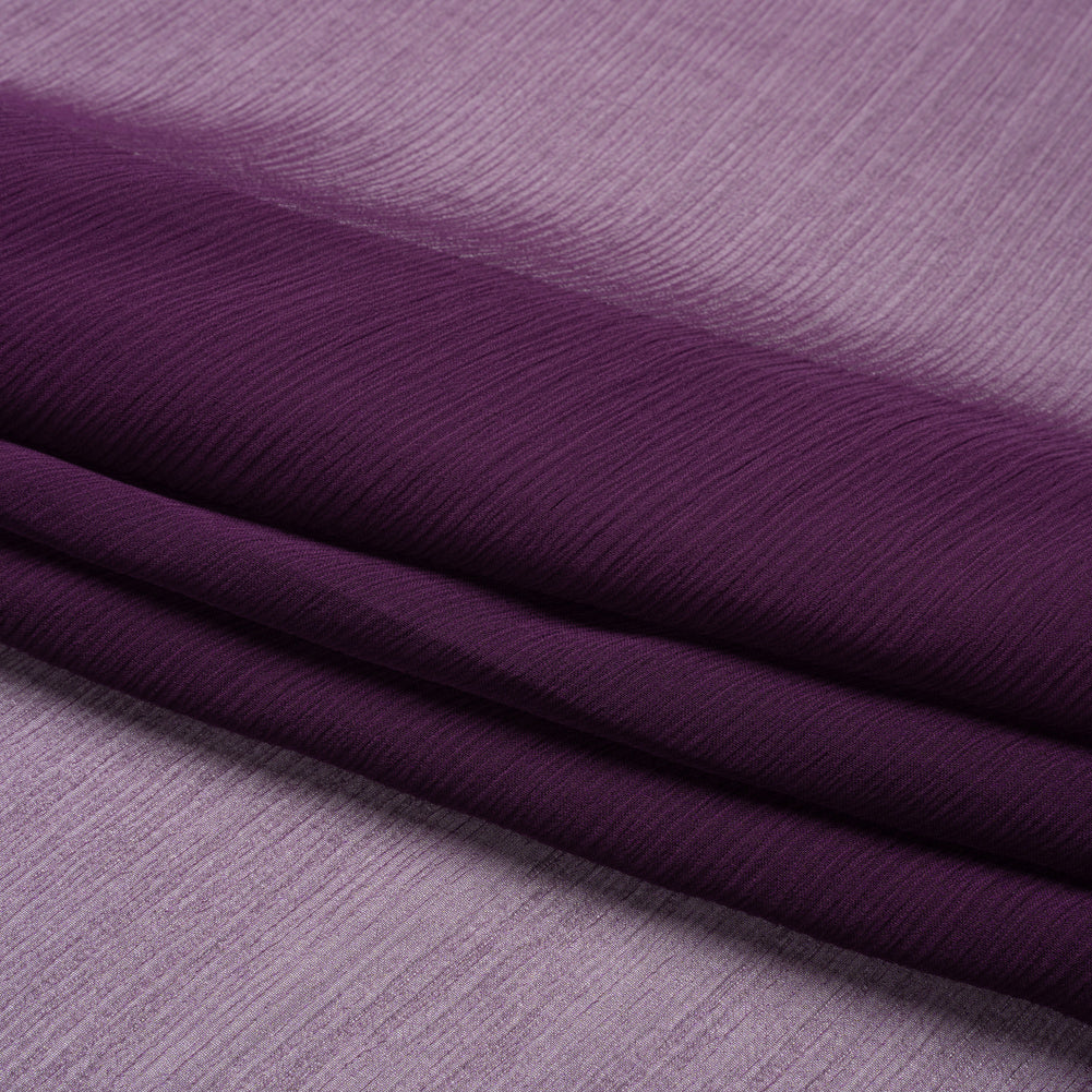 Crinkled Silk Chiffon - Blackberry - Premium Collection - Folded Crinkled Silk Chiffon - Blackberry - Premium Collection - Folded