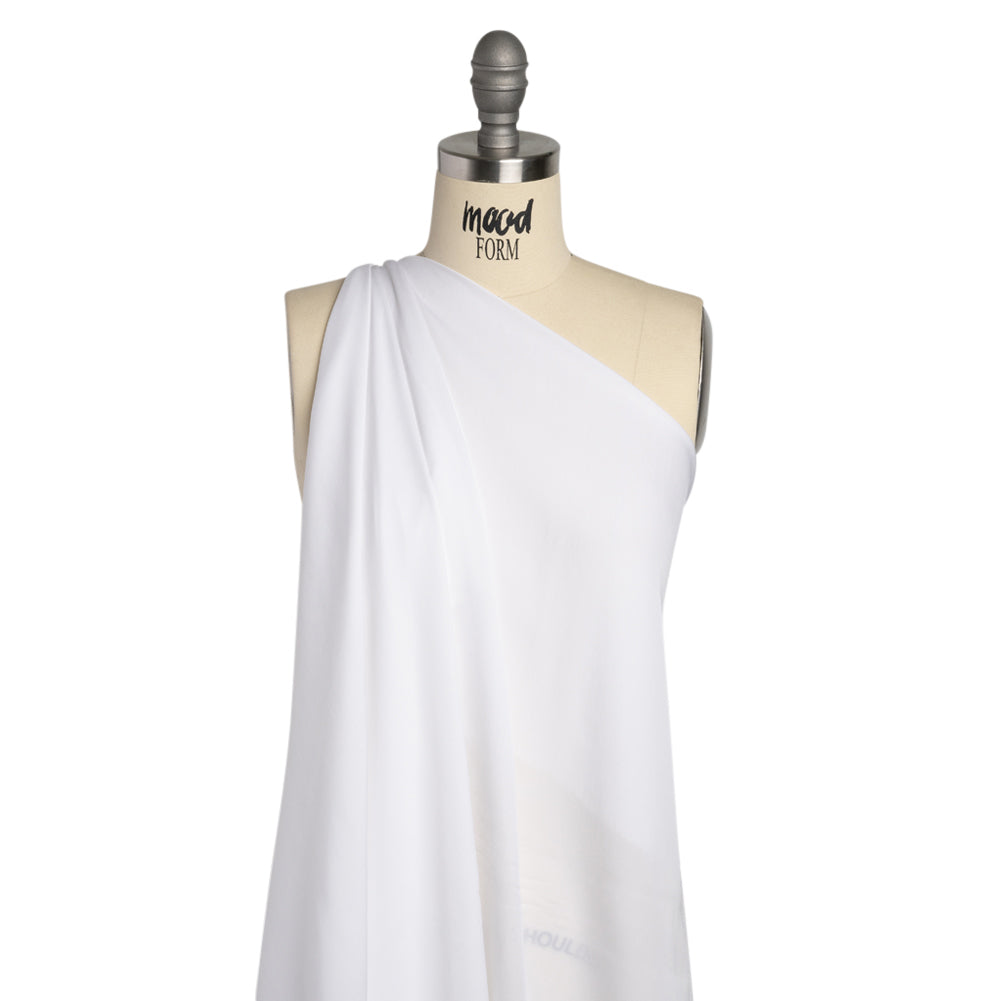 Silk Double Georgette - Bright White - Premium Collection Detail Silk Double Georgette - Bright White - Premium Collection Detail