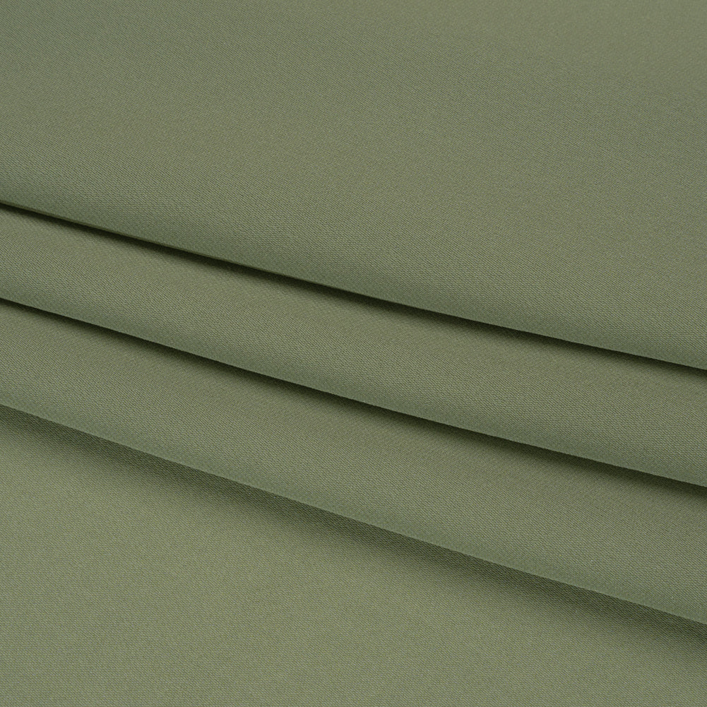Silk Double Georgette - Oil Green - Premium Collection - Folded Silk Double Georgette - Oil Green - Premium Collection - Folded
