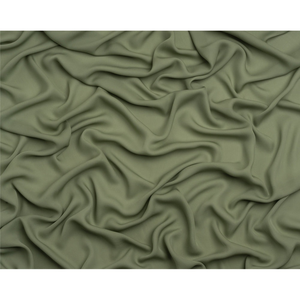 Silk Double Georgette - Oil Green - Premium Collection - Full Silk Double Georgette - Oil Green - Premium Collection - Full