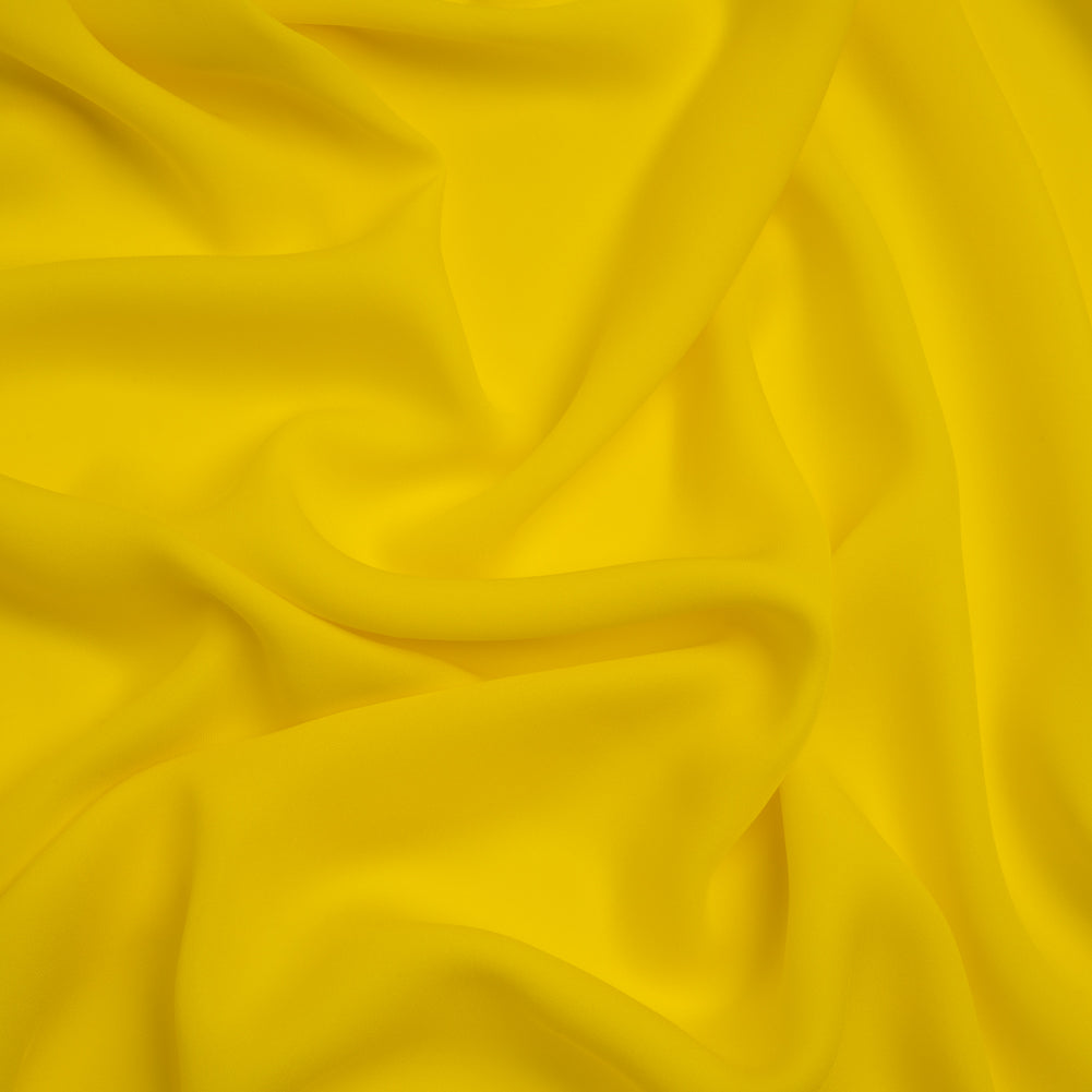 Silk Double Georgette - Buttercup Yellow - Premium Collection Silk Double Georgette - Buttercup Yellow - Premium Collection