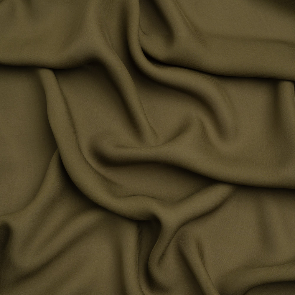 Silk Double Georgette - Olive Green - Premium Collection Silk Double Georgette - Olive Green - Premium Collection