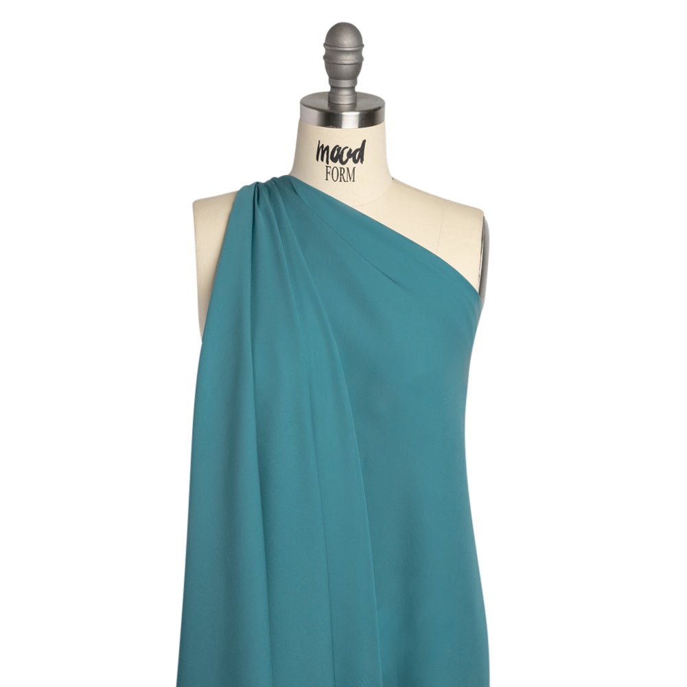 Silk Double Georgette - Colonial Blue - Premium Collection - Drape Silk Double Georgette - Colonial Blue - Premium Collection - Drape