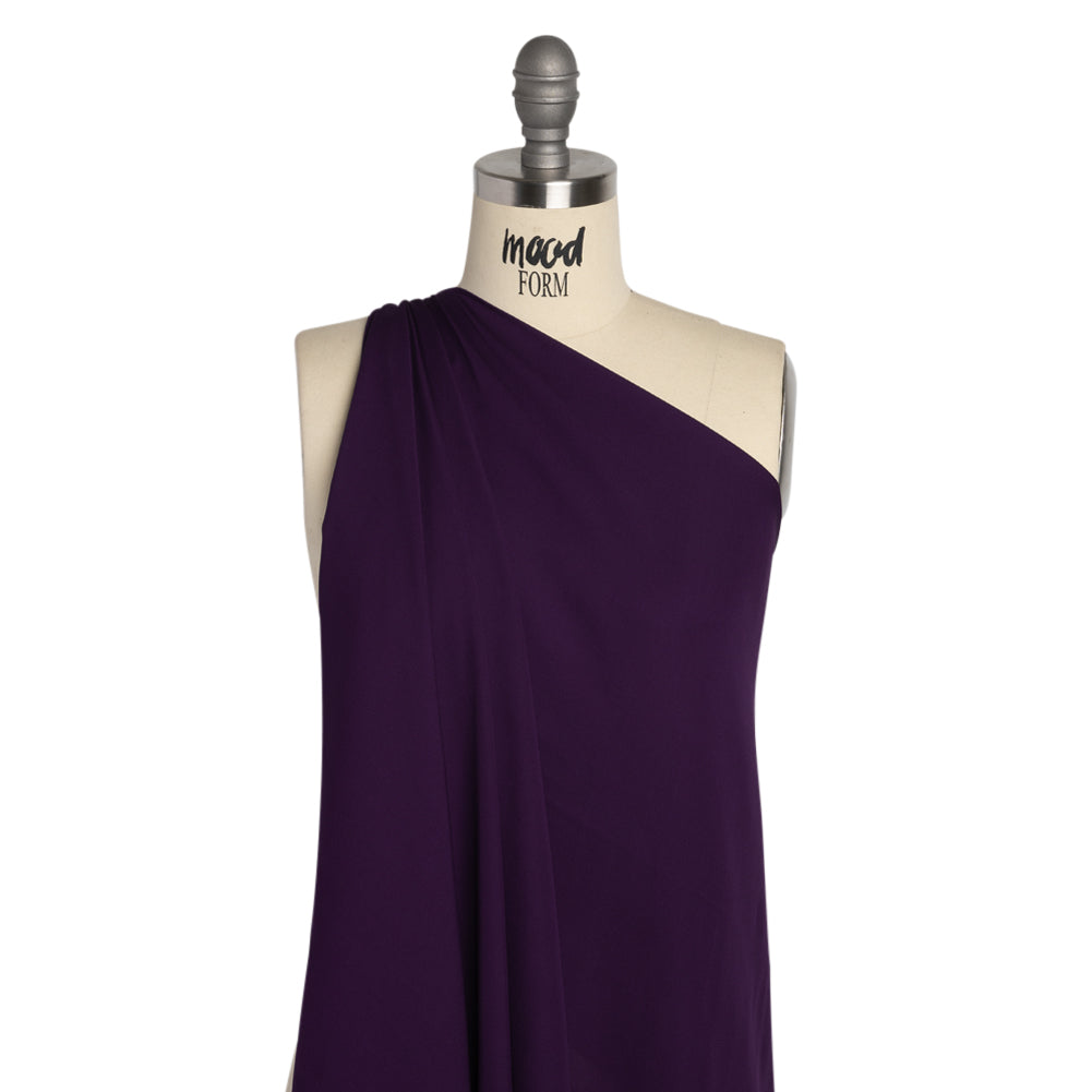 Silk Double Georgette - Grape - Premium Collection Detail Silk Double Georgette - Grape - Premium Collection Detail