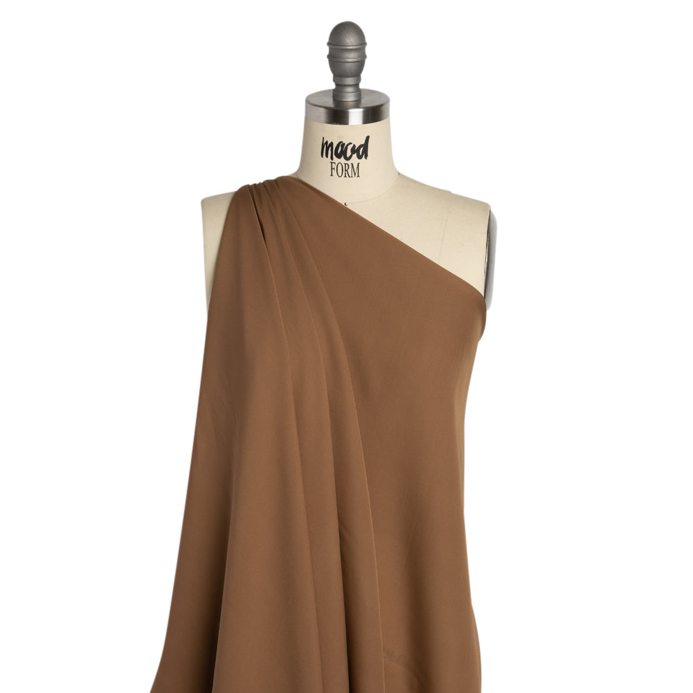 Silk Double Georgette - Light Brown - Premium Collection - Drape Silk Double Georgette - Light Brown - Premium Collection - Drape