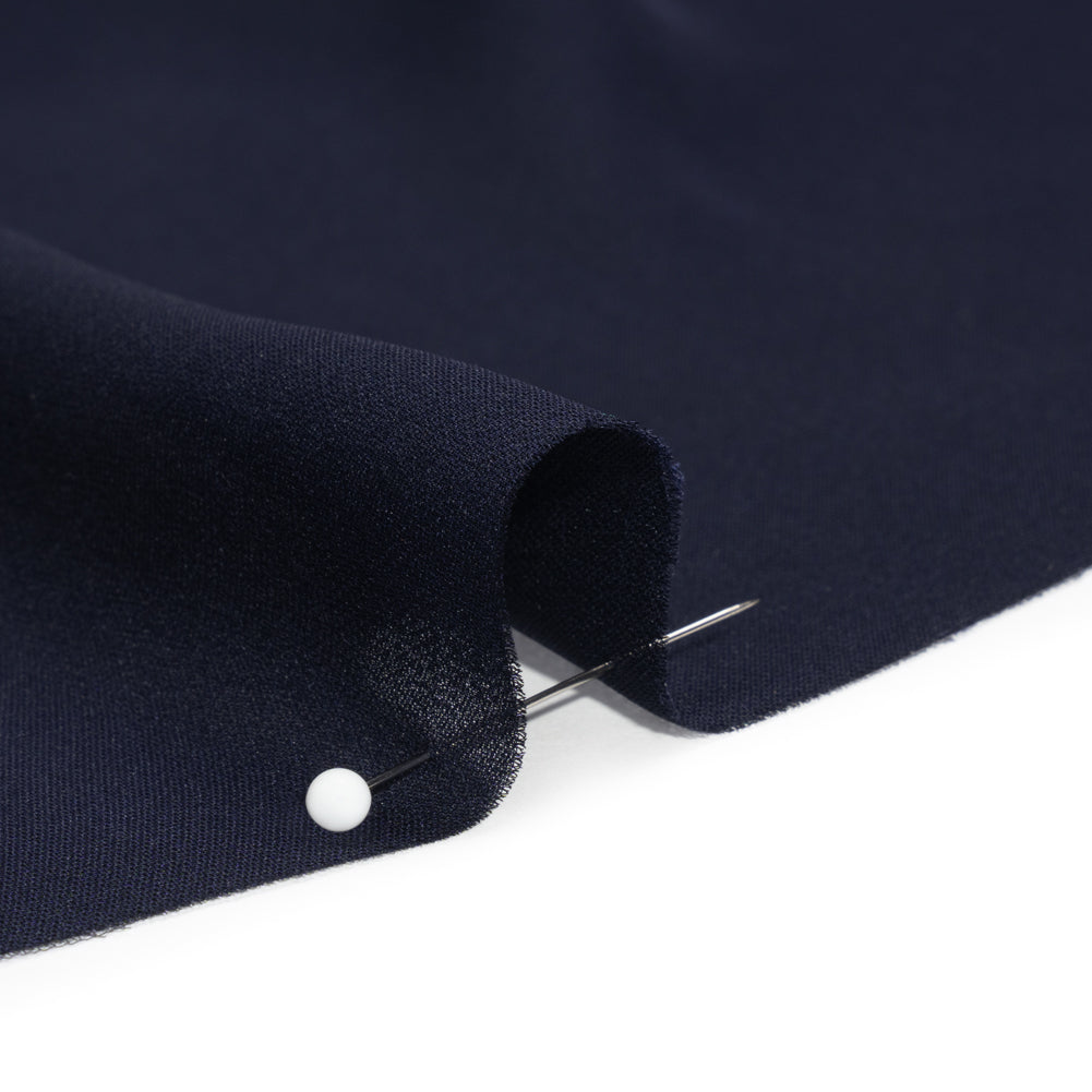 Silk Double Georgette - Navy - Premium Collection - Detail Silk Double Georgette - Navy - Premium Collection - Detail