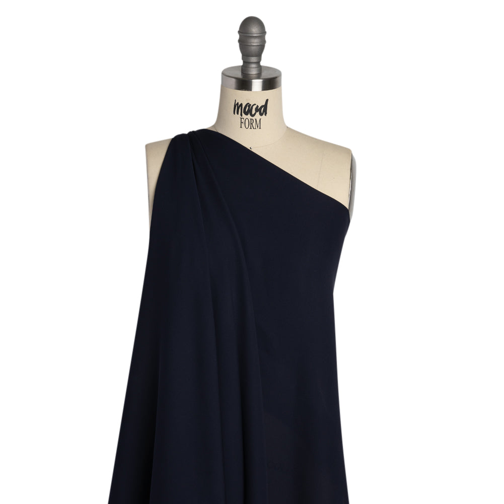 Silk Double Georgette - Navy - Premium Collection - Drape Silk Double Georgette - Navy - Premium Collection - Drape
