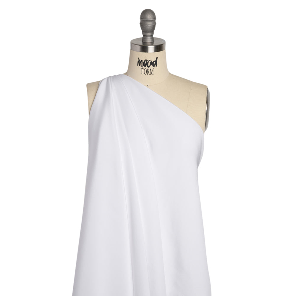 Silk 4-Ply Crepe 44" - Bright White - Premium Collection - Drape Silk 4-Ply Crepe 44" - Bright White - Premium Collection - Drape