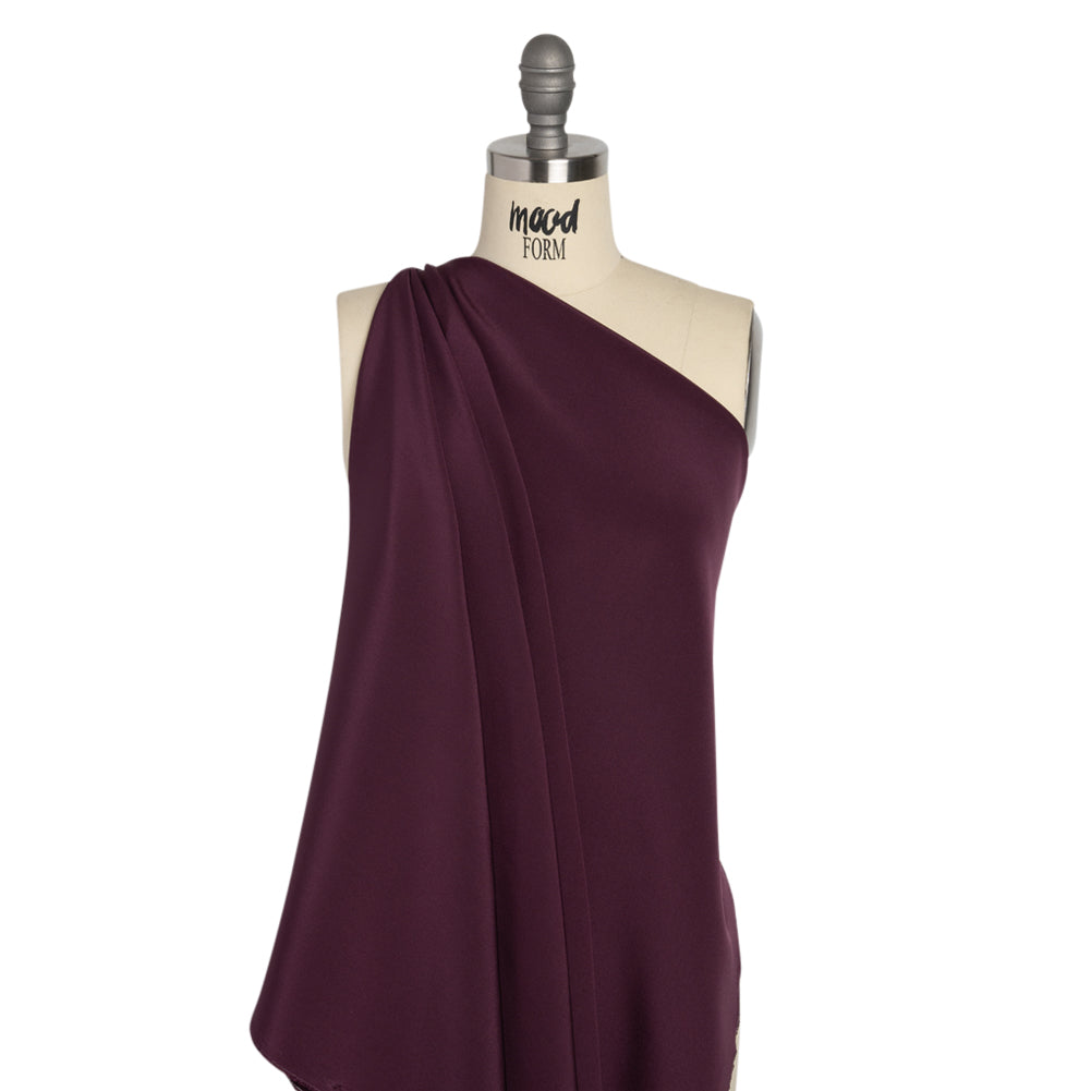 Silk 4-Ply Crepe 44" - Eggplant - Premium Collection - Drape Silk 4-Ply Crepe 44" - Eggplant - Premium Collection - Drape