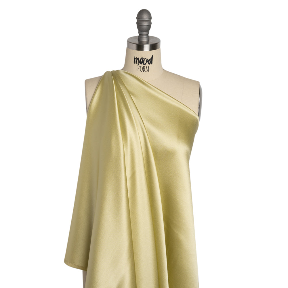 Silk Crepe Back Satin - Linden Green - Premium Collection - Drape Silk Crepe Back Satin - Linden Green - Premium Collection - Drape