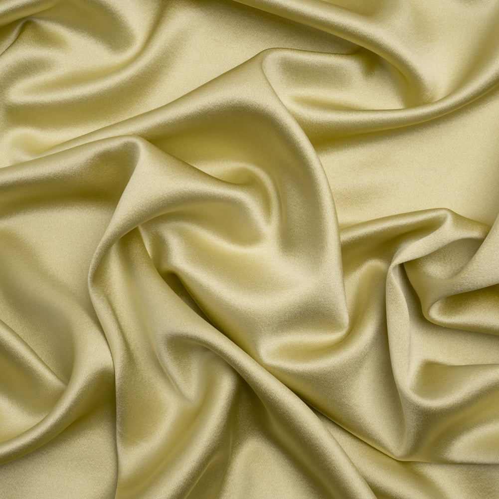 Silk Crepe Back Satin - Linden Green - Premium Collection Silk Crepe Back Satin - Linden Green - Premium Collection