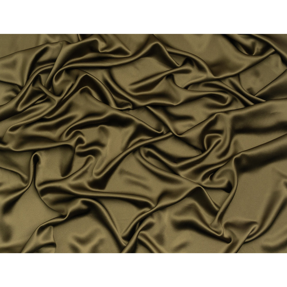 Silk Crepe Back Satin - Olive Green - Premium Collection - Full Silk Crepe Back Satin - Olive Green - Premium Collection - Full