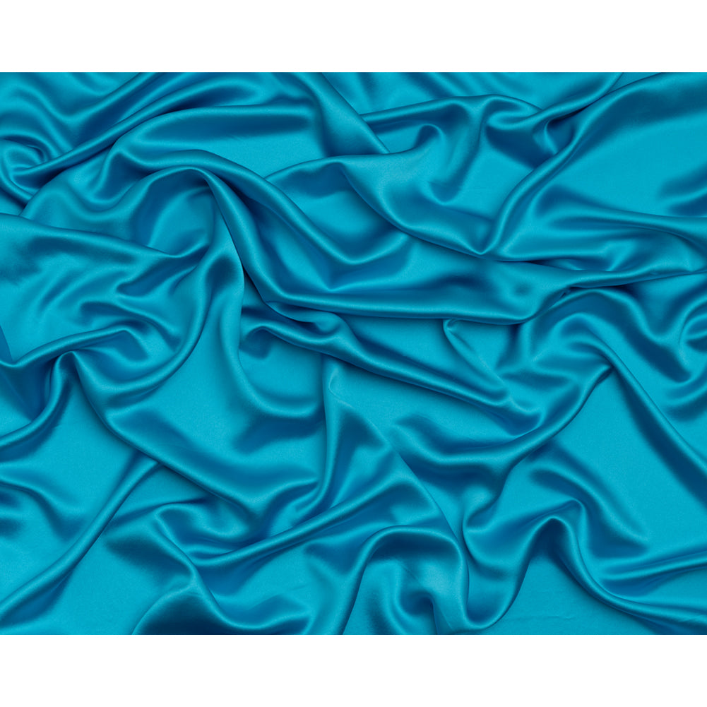 Silk Crepe Back Satin - Horizon Blue - Premium Collection - Full Silk Crepe Back Satin - Horizon Blue - Premium Collection - Full