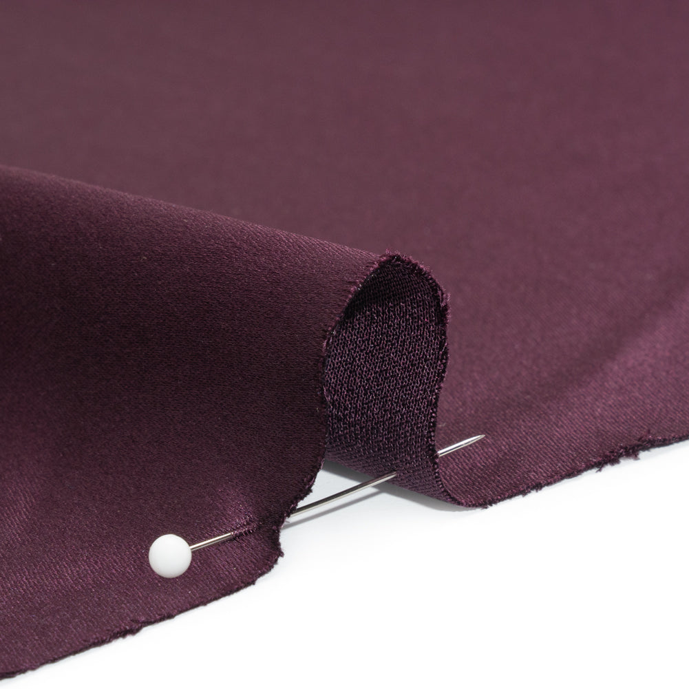 Silk Crepe Back Satin - Eggplant - Premium Collection - Detail Silk Crepe Back Satin - Eggplant - Premium Collection - Detail