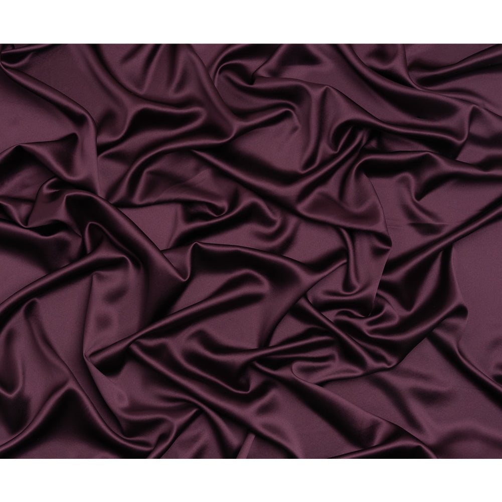 Silk Crepe Back Satin - Eggplant - Premium Collection - Full Silk Crepe Back Satin - Eggplant - Premium Collection - Full