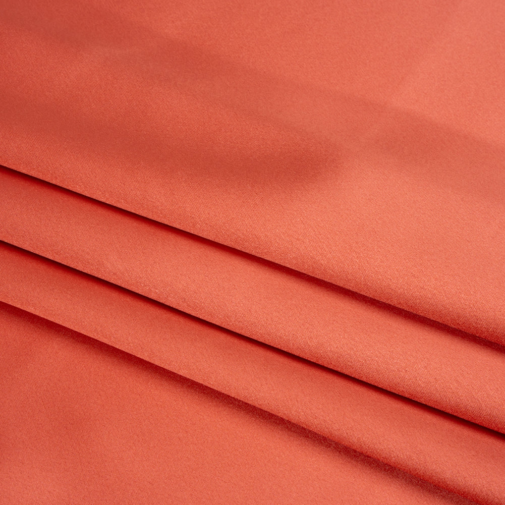 Silk Crepe Back Satin - Coral - Premium Collection - Folded Silk Crepe Back Satin - Coral - Premium Collection - Folded