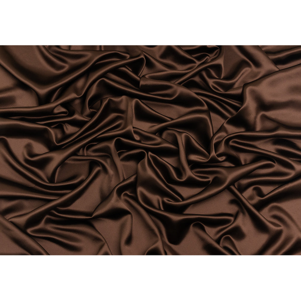 Silk Crepe Back Satin - Dark Brown - Premium Collection - Full Silk Crepe Back Satin - Dark Brown - Premium Collection - Full