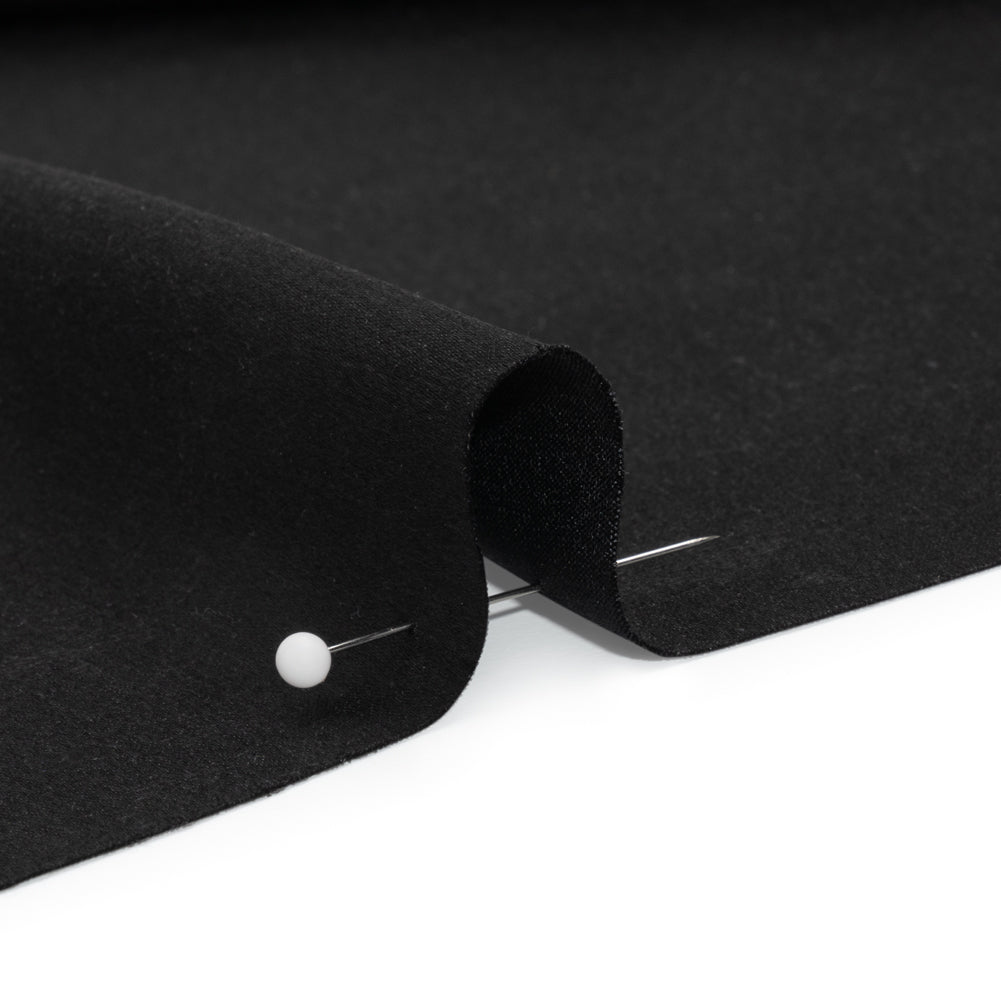Silk Crepe Back Satin - Black - Premium Collection - Detail - Image 4 of 6 Silk Crepe Back Satin - Black - Premium Collection - Detail - Image 4 of 6