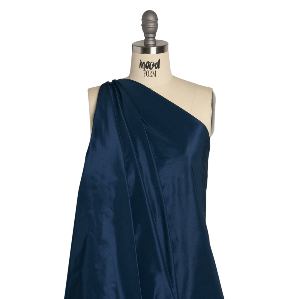 Polyester Taffeta Made in Italy - Navy - Premium Collection - Drape Polyester Taffeta Made in Italy - Navy - Premium Collection - Drape