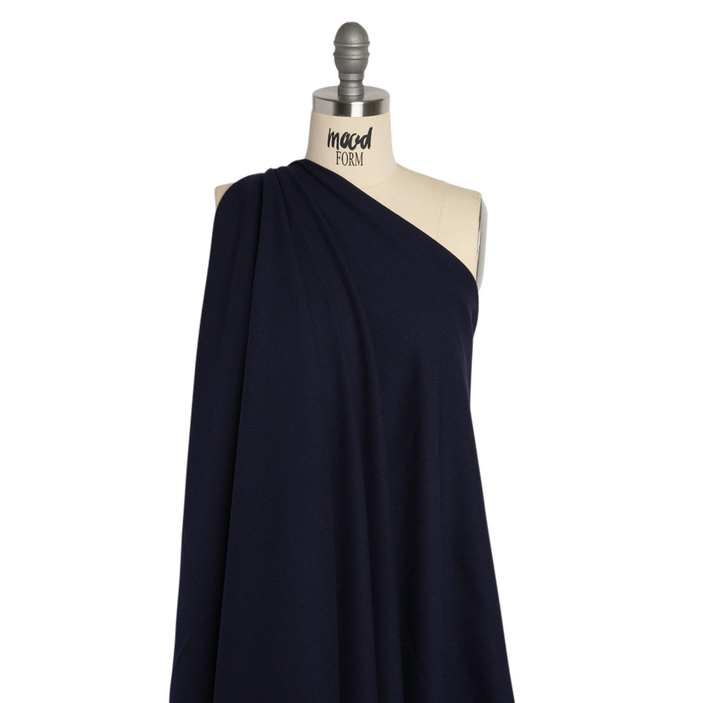 Single Wool Crepe - Navy - Premium Collection - Drape Single Wool Crepe - Navy - Premium Collection - Drape